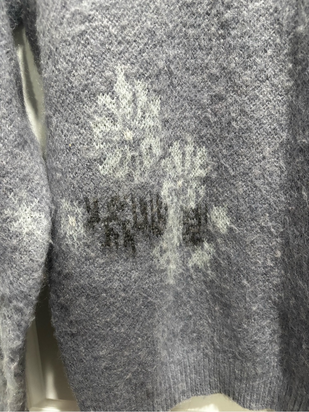 NWT Mystree Lavender Heather Snowflake Crewneck Sweater - Picture 5 of 7